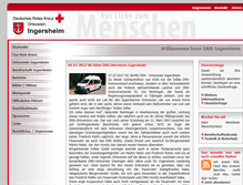 Tablet Screenshot of drk-ingersheim.de